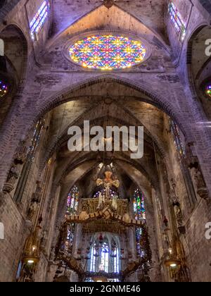 Baldachin Kathedrale von Palma, Mallorca Stockfoto