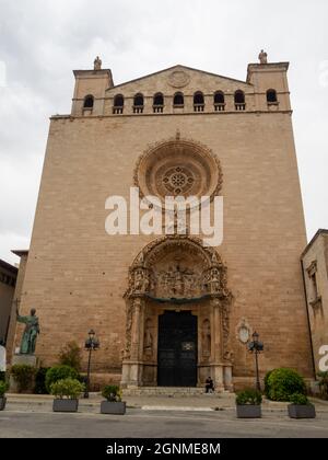 Fassade der Kirche Monti-Sion de Palma Stockfoto