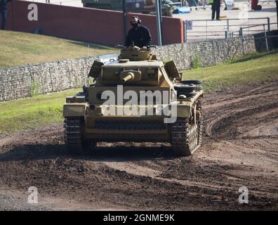 Panzer III Ausf L Tank modifiziert für tropischen Dienst, Bovington Tank Museum, Dorset England Stockfoto