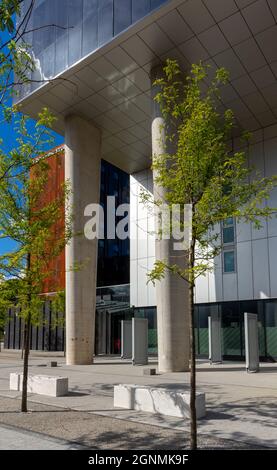 Der Eingang zum River Street Tower (Studentenwohnungen). Manchester, England, Großbritannien. Stockfoto