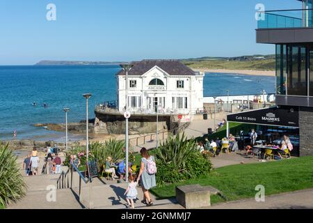 Arcadia Beach Cafe and Art Gallery, Portrush (Port Rois), County Antrim, Nordirland, Großbritannien Stockfoto