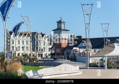 Ehemaliger Portrush Railway Station, Station Square, Portrush (Port Rois), County Antrim, Nordirland, Vereinigtes Königreich Stockfoto