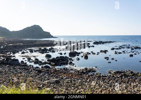 Causeway Coast near Giant's Causeway, near Bushmills, County Antrim, Northern Ireland, Vereinigtes Königreich Stockfoto