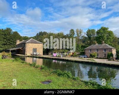 Cromford Wharf am Cromford-Kanal in Derbyshire, Großbritannien Stockfoto