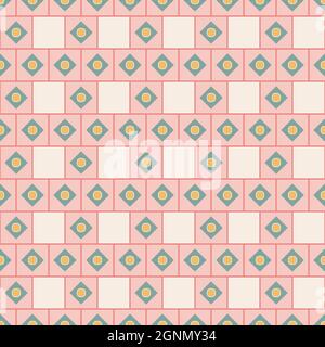 Nahtloses abstraktes Muster aus Quadraten. Muster im marokkanischen Stil Stock Vektor