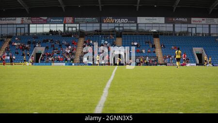 Chesterfield, England, 26. September 2021. Blick auf den Tunnel während des Spiels der FA Women's Championship im Technique Stadium, Chesterfield. Bildnachweis sollte lauten: Simon Bellis / Sportimage Stockfoto