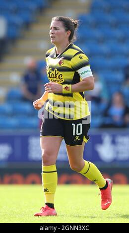 Chesterfield, England, 26. September 2021. Helen ward von Watford während des Spiels der FA Women's Championship im Technique Stadium, Chesterfield. Bildnachweis sollte lauten: Simon Bellis / Sportimage Stockfoto