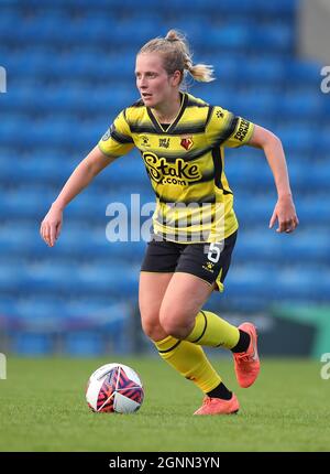 Chesterfield, England, 26. September 2021. Anne Meiwald aus Watford während des Spiels der FA Women's Championship im Technique Stadium, Chesterfield. Bildnachweis sollte lauten: Simon Bellis / Sportimage Stockfoto