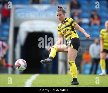 Chesterfield, England, 26. September 2021. Amber Stobbs of Watford während des Spiels der FA Women's Championship im Technique Stadium, Chesterfield. Bildnachweis sollte lauten: Simon Bellis / Sportimage Stockfoto