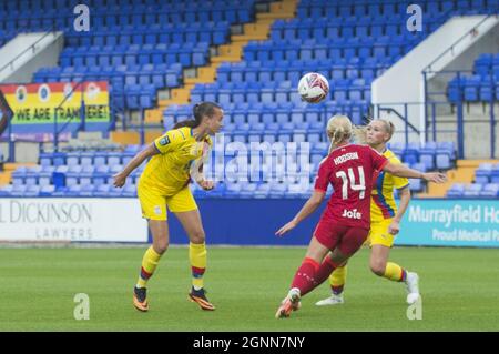 Liverpool, Großbritannien. September 2021. Ashley Hodson 14 in den Jahren 2 - 1, gewinnen Sie für Liverpool im Prenton Park heute Liverpool gegen Crystal Palace. Kredit: SPP Sport Pressefoto. /Alamy Live News Stockfoto