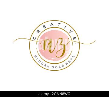 AZ feminine Logo Schönheit Monogramm und elegantes Logo-Design, Handschrift Logo der ursprünglichen Signatur, Hochzeit, Mode, Blumen und botanischen mit kreativen Stock Vektor