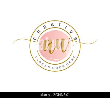 AU feminine Logo Schönheit Monogramm und elegantes Logo-Design, Handschrift Logo der ursprünglichen Signatur, Hochzeit, Mode, Blumen und botanischen mit kreativen Stock Vektor