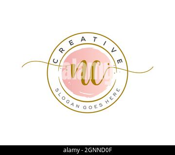 NC feminine Logo Schönheit Monogramm und elegantes Logo-Design, Handschrift Logo der ursprünglichen Signatur, Hochzeit, Mode, floral und botanisch mit kreativen Stock Vektor