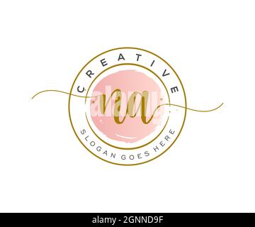 NA feminine Logo Schönheit Monogramm und elegantes Logo-Design, Handschrift Logo der ursprünglichen Signatur, Hochzeit, Mode, floral und botanisch mit kreativen Stock Vektor