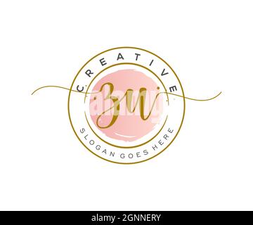 ZU feminine Logo Schönheit Monogramm und elegantes Logo-Design, Handschrift Logo der ursprünglichen Signatur, Hochzeit, Mode, floral und botanisch mit kreativen Stock Vektor