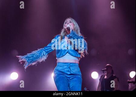 New York, USA. September 2021. Ellie Goulding tritt am 26. September 2021 beim Governors Ball Musikfestival 2021 im Citi Field in New York City auf. (Foto von Gabriele Holtermann/Sipa USA) Quelle: SIPA USA/Alamy Live News Stockfoto