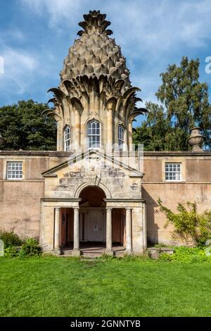 The Dunmore Pineapple Folly in Dunmore Park, bei Airth in der Nähe von Stirling in Stirlingshire, Schottland, im Besitz des Natiional Trust for Scotland Stockfoto