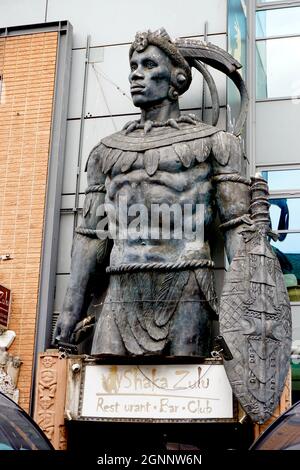 Shaka Zulu Statue in Camden Market, Camden Town, London, Großbritannien Stockfoto