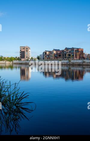 Die Trent Basin Development von der anderen Seite des RiverTrent, Nottingham Nottinghamshire England Großbritannien Stockfoto