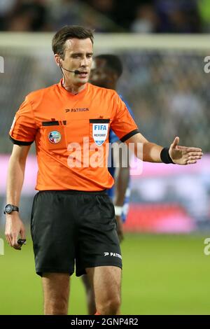 BRUSSEL, BELGIEN - 23. SEPTEMBER: Während des Jupiler Pro League-Spiels zwischen RSC Anderlecht und KAA Gent am 23. September 2021 im Lotto Park in Brussel, Belgien (Foto: Perry vd Leuvert/Orange PicBilder) Stockfoto