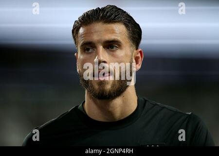 BRUSSEL, BELGIEN - 23. SEPTEMBER: Wesley Hoedt von RSC Anderlecht während des Jupiler Pro League-Spiels zwischen RSC Anderlecht und KAA Gent am 23. September 2021 im Lotto Park in Brussel, Belgien (Foto: Perry vd Leuvert/Orange Picts) Stockfoto
