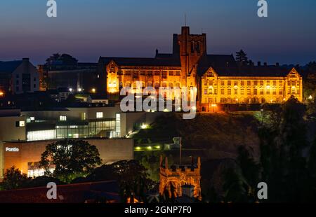 Bangor University, The School on the Hill, Gwynedd, Nordwales. Aufgenommen im September 2021. Stockfoto