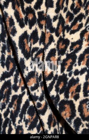 Ein Stoff Pelz Leopard Animal Print Hintergrund Stockfoto