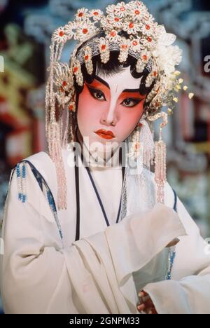 Chinesische Kultur. Frau Chinesische Opernvorführenden. Singapur. Stockfoto