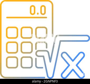 Symbol für linearen Vektor des Algebra-Gradienten Stock Vektor