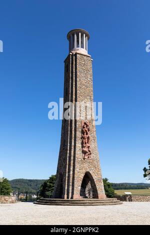 Europa, Luxemburg, Wiltz, Memorial Tower Nationales Streikdenkmal, das an die Toten des Generalstreiks von 1942 erinnert Stockfoto