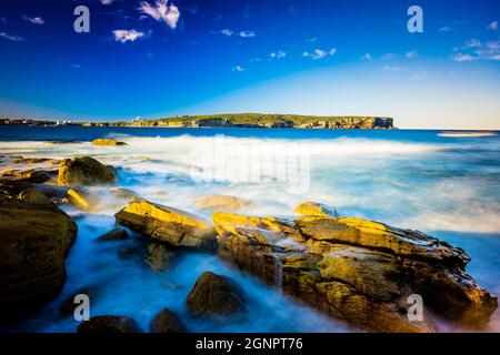 Blick von den Sydney Heads in der Watsons Bay Stockfoto