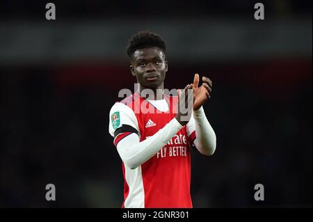 Aktenfoto vom 22-09-2021 von Arsenals Bukayo Saka. Ausgabedatum: Montag, 27. September 2021. Stockfoto