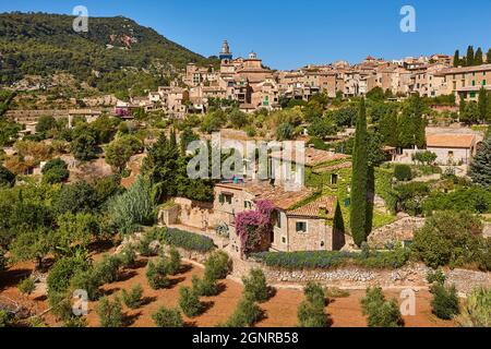 Malerisches Steindorf auf der Insel Mallorca. Valdemossa. Balearen-Archipel. Spanien Stockfoto