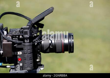 Professionelle Digitalkamera mit Objektiv. Frankreich. Stockfoto