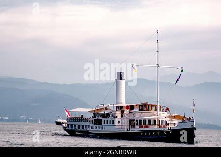 Bodensee : Historischer Dampfer Stockfoto