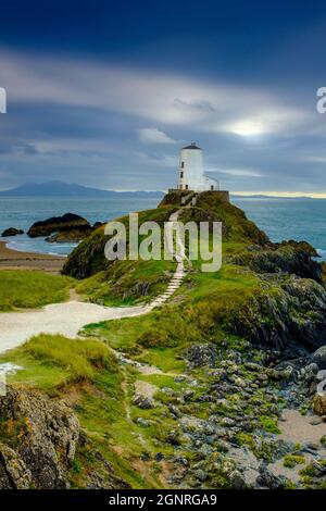 Szenen der Küste vor Llanddwyn Island auf Anglesey in North Wales, Großbritannien Stockfoto