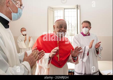 Rom, Italien. September 2021. Italien, Rom, Vatikan, 21/09/27. Karte. Wilton Daniel Gregory, Erzbischof von Washington (Vereinigte Staaten von Amerika), nimmt den Titel der Unbefleckten Empfängnis Mariens in Besitz. Foto: Massimiliano MIGLIORATO/Catholic Press Bildnachweis: Independent Photo Agency/Alamy Live News Stockfoto