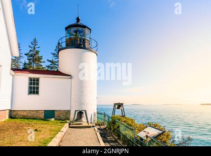 Bass Harbor Head Lighthouse im Acadia National Park, Maine Stockfoto