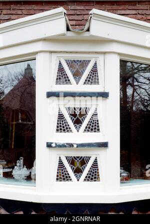 Bergen, Villenkolonie Park Meerwijk, Villa Beek en Bosch, Cornelis Jouke Blaauw, 1918, Fensterdetail Stockfoto