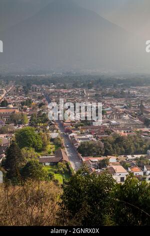 Luftaufnahme von Antigua, Guatemala Stockfoto