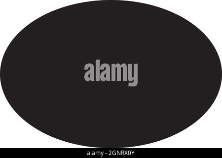 Ellipsenform Symbol Vektor-Symbol für kreatives Grafikdesign ui-Element in einer Piktogramm-Illustration Stock Vektor