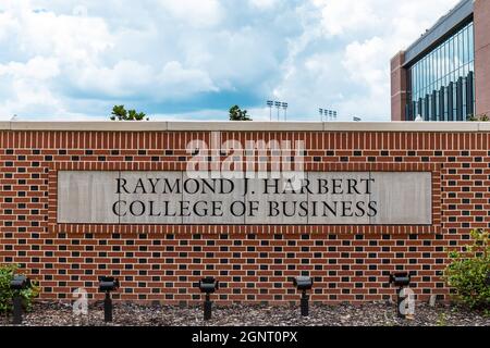 AUBURN ALABAMA, USA - 18. Juni 2020 - Auburn University Raymond J Harbert College of Engineering Sign Stockfoto
