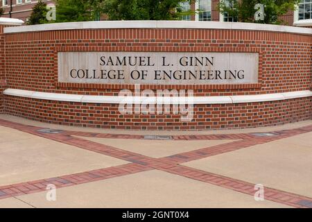 AUBURN ALABAMA, USA - 18. Juni 2020 - Auburn University Samuel L Ginn College of Engineering Sign Stockfoto
