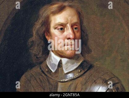 OLIVER CROMWELL (1599-1658) englischer General und Staatsmann als Lord Protector im 1656 Porträt von Samuel Cooper Stockfoto