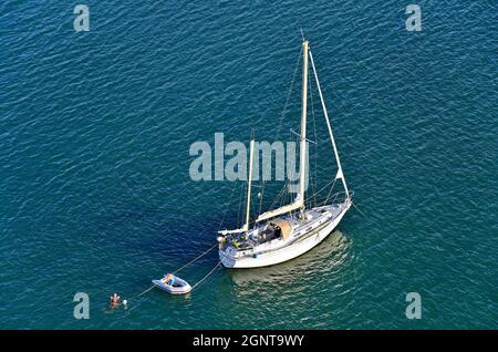 Frankreich, Bretagne, Morbihan (56), golfe du Morbihan (vue aérienne) // Frankreich, Bretagne, Golf von Morbihan (Luftaufnahme) Stockfoto