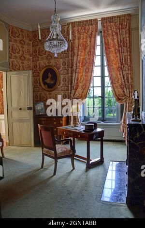 Frankreich, Aube (10), le château de La Motte-Tilly, Bureau // Frankreich, Aube, La Motte Tilly Castle, Office Stockfoto