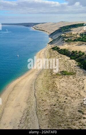 Frankreich, Gironde (33), Bassin d'Arcachon, La Teste-de-Buch, la dune du Pyla et la réserve naturelle du Banc d'Arguin // Frankreich, Gironde, Bassin d'Arcac Stockfoto