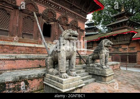 Shiva Parti Tempel in Kathmandu Durbar Platz in Kathmandu, Nepal. Stockfoto