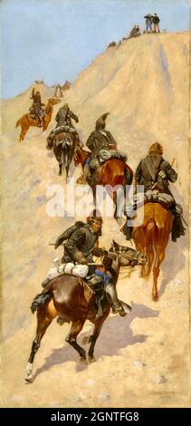 Frederick Remington Artwork - Pfadfinder Klettern einen Berg Stockfoto