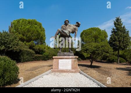 Das Denkmal des Respekts an Mehmetçik, ein Denkmal für die Kampagne von Gallipoli auf der Halbinsel Gallipoli, Provinz Çanakkale, Türkei. Stockfoto